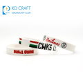 Made in china custom silicone rubber souvenir wristband bracelet with holes for children